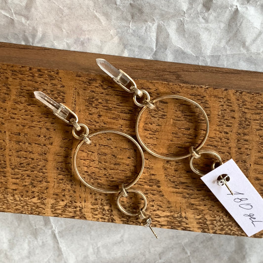 Geometric earrings with quartz | PURE