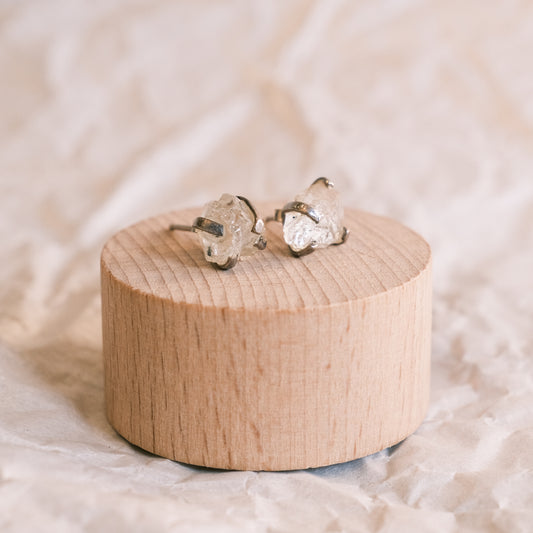 Earrings with RAW stones | PURE JEWELRY