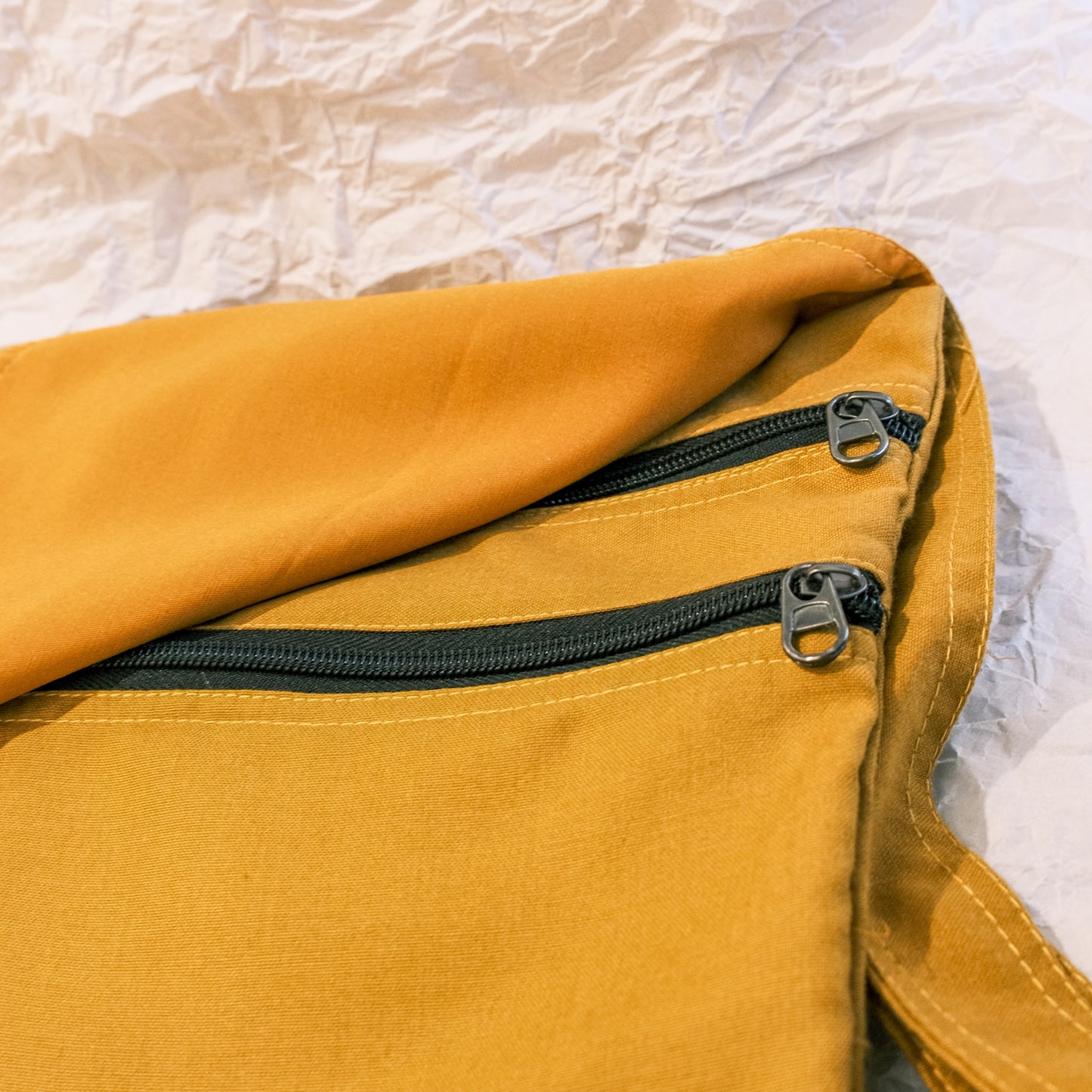 Yellow Buddhist Bag with a shoulder handle