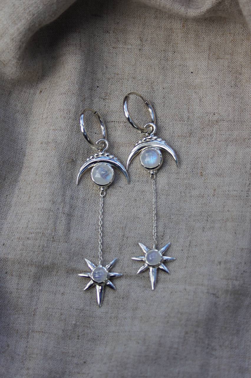 "Moon and star"earrings |PURE|