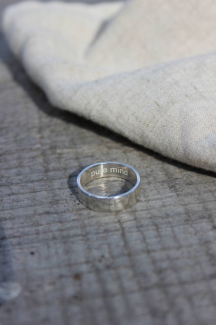 ring with engraving
“PURE LOVE”