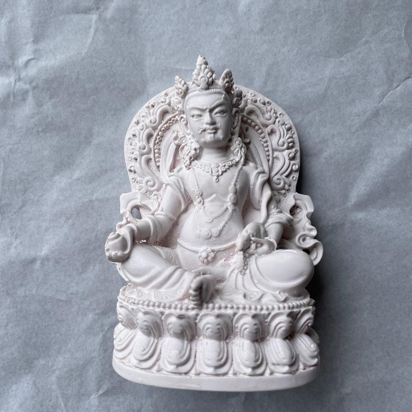 Zambala Resin Statue White 11 cm tall