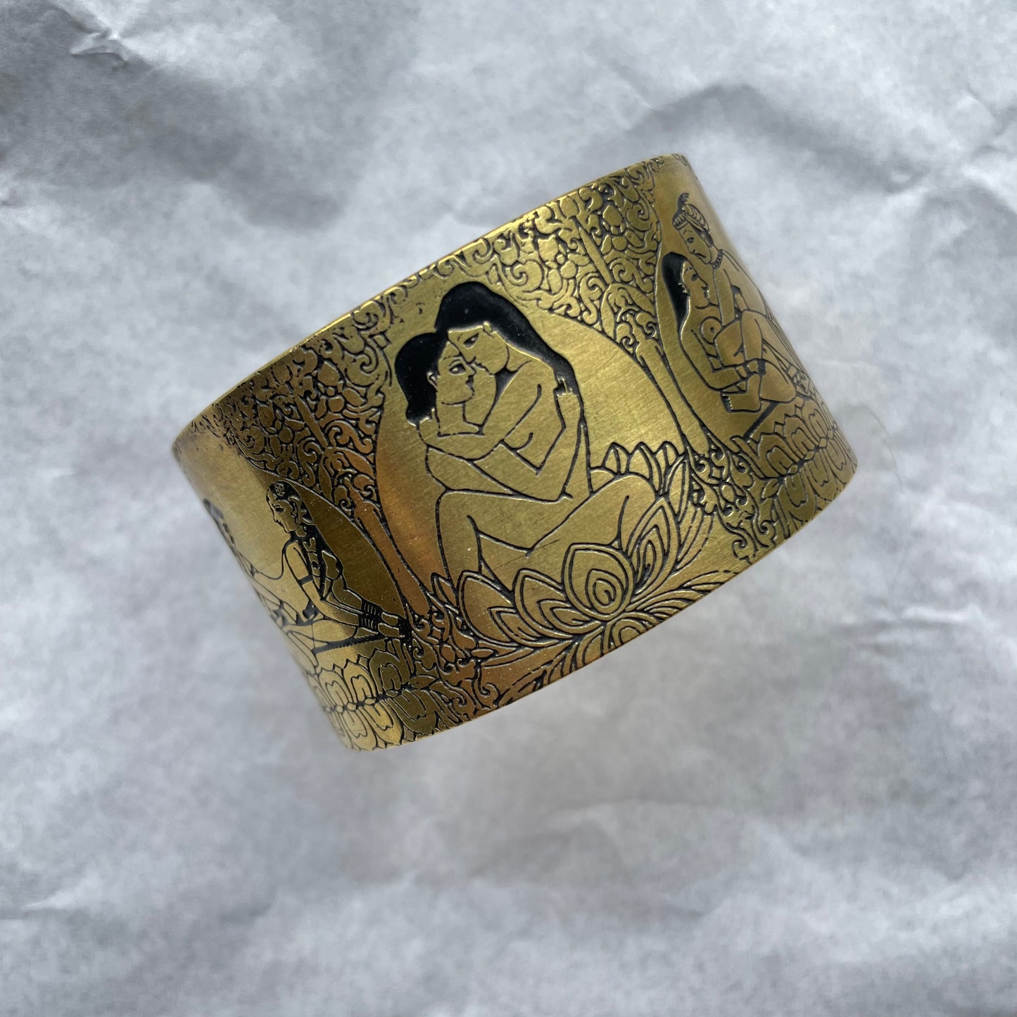 Kamasutra Brass Carving Bracelet