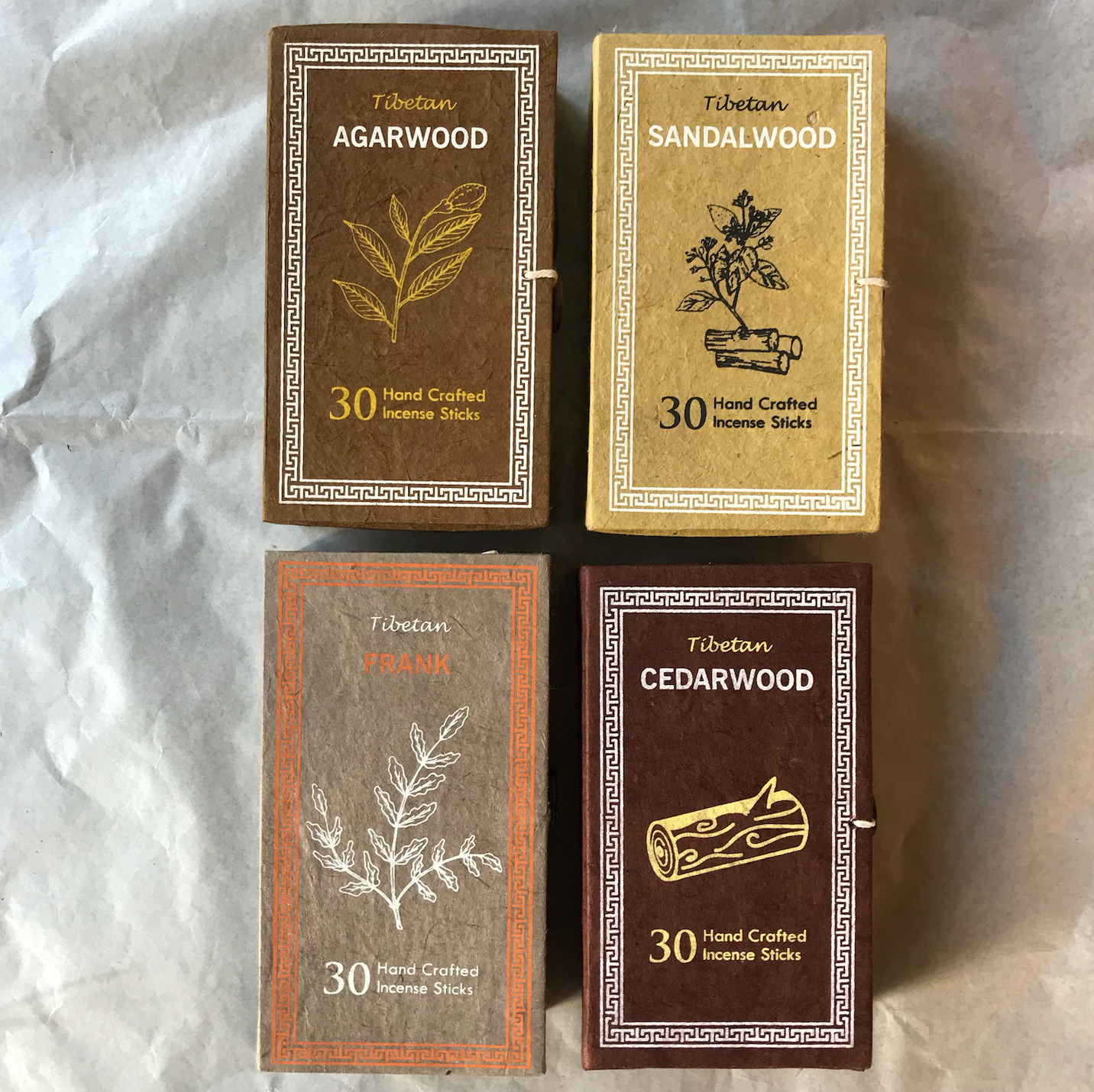 Tibetian hand crafted incense with holder