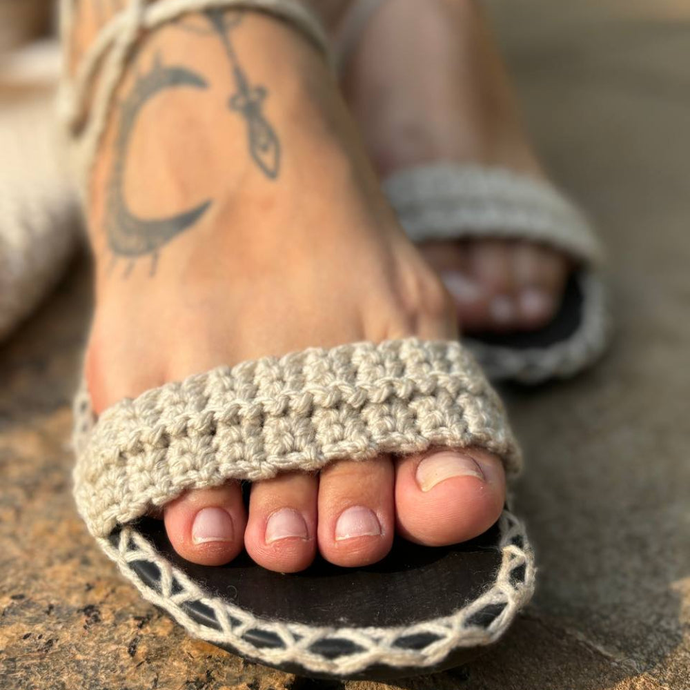 Sandals hand-knitted | size 39 | Inspirello