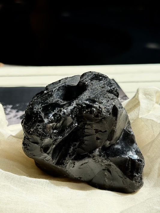 | a_flow | Obsidian candle holder