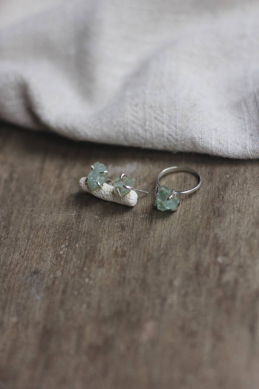 RAW Earrings studs |PURE| jewelry