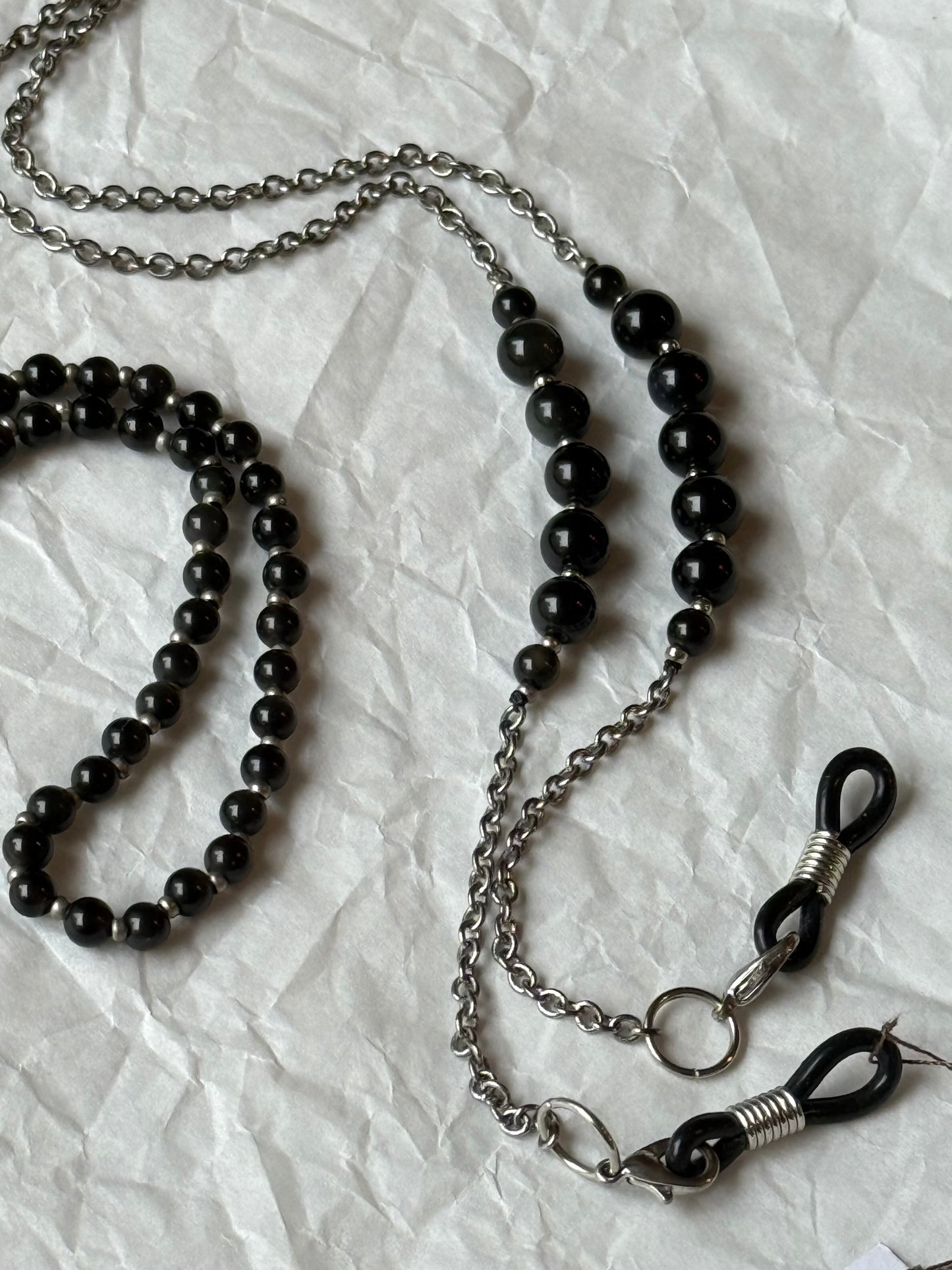 obsidian chain for glasses |pure|