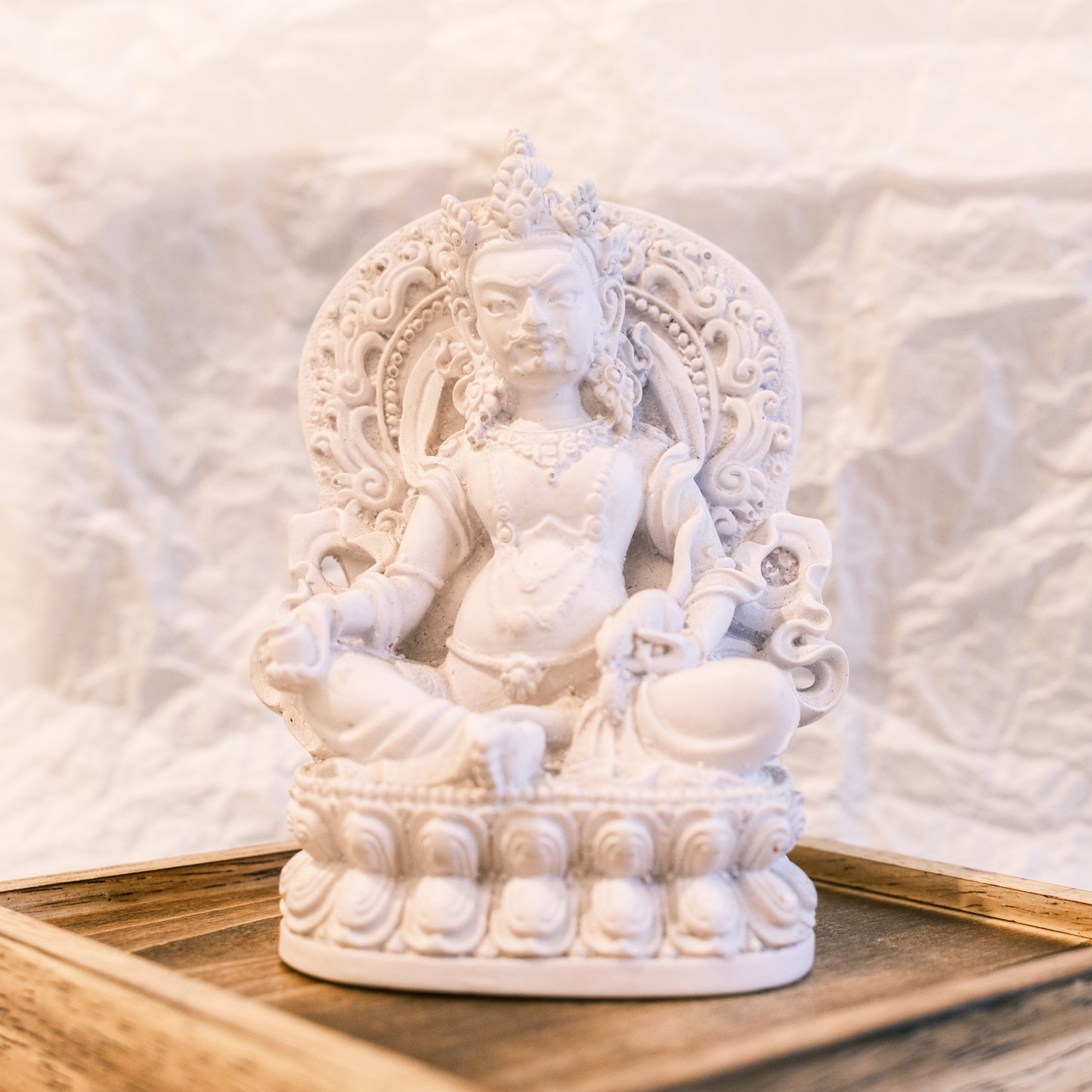 Zambala Resin Statue White 11 cm tall