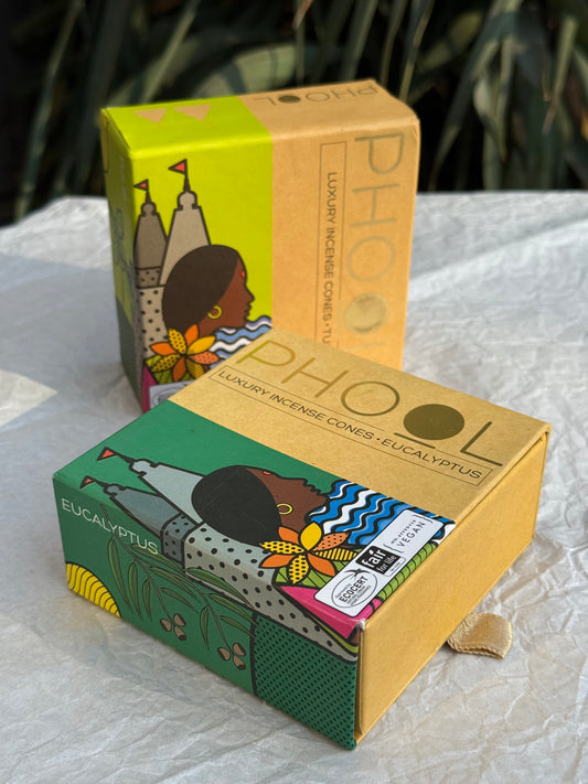 Luxury incense cones set with ceramic holder | PHOOL