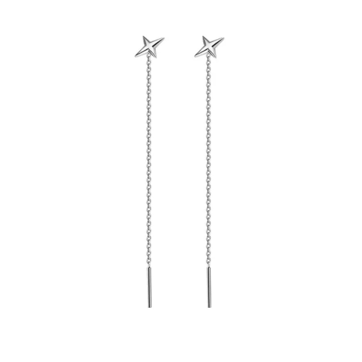 Silver Chain Star Earring | PURE |