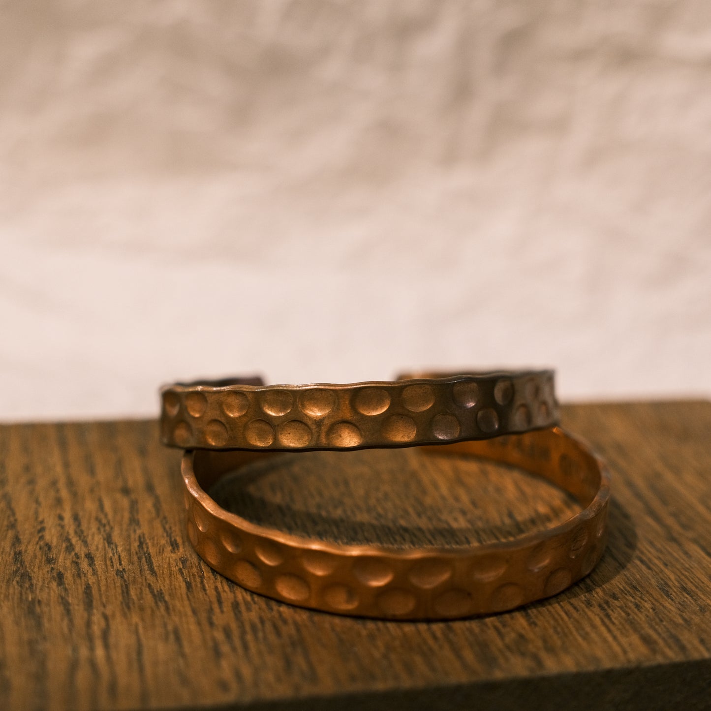 Hammered Copper Carving Bracelet