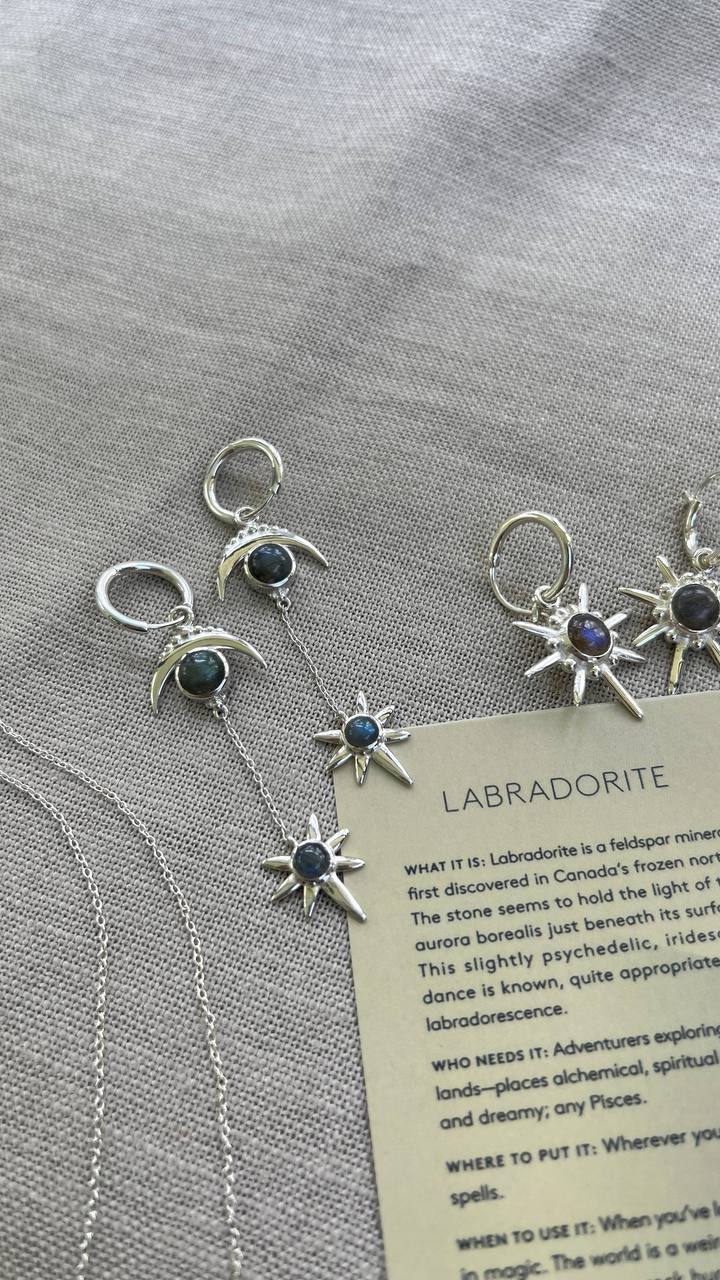 "Moon and star"earrings |PURE|