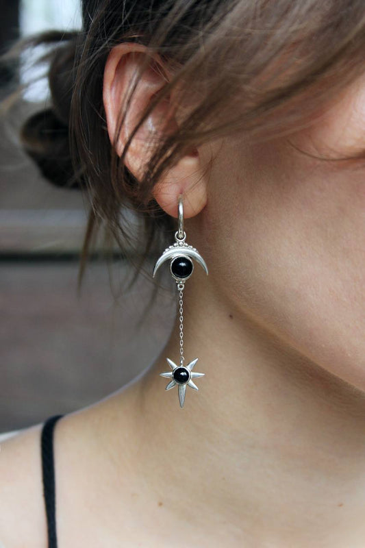 "Moon and star"earrings |PURE|