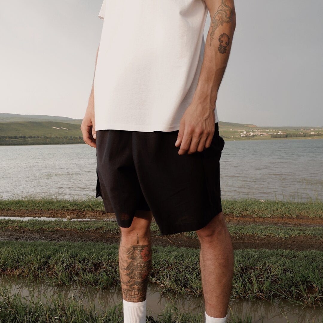 Black shorts with pockets | HAMO