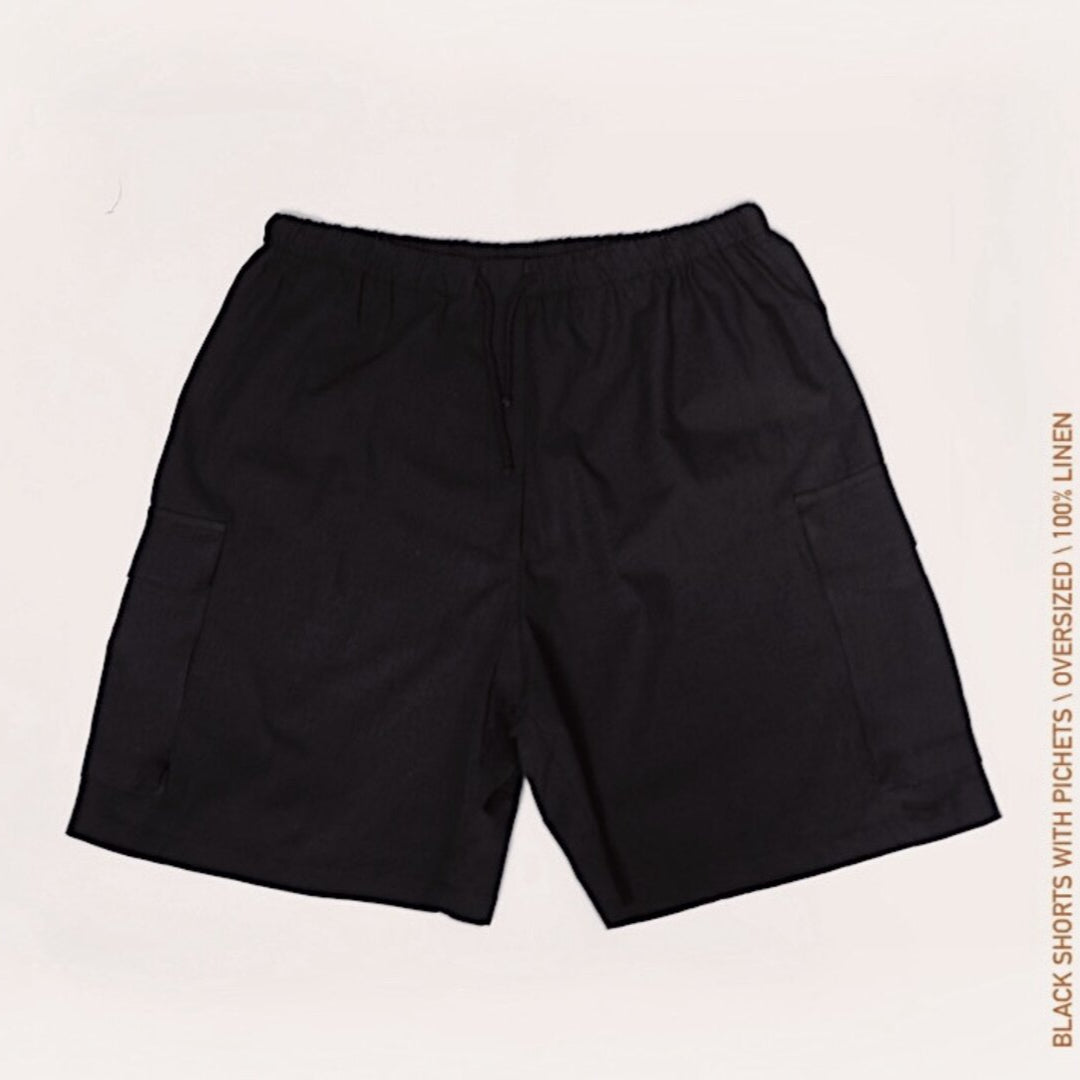 Black shorts with pockets | HAMO