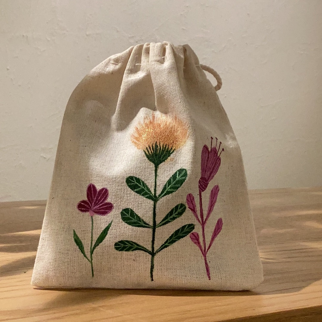 Melissa tea in handmade bag