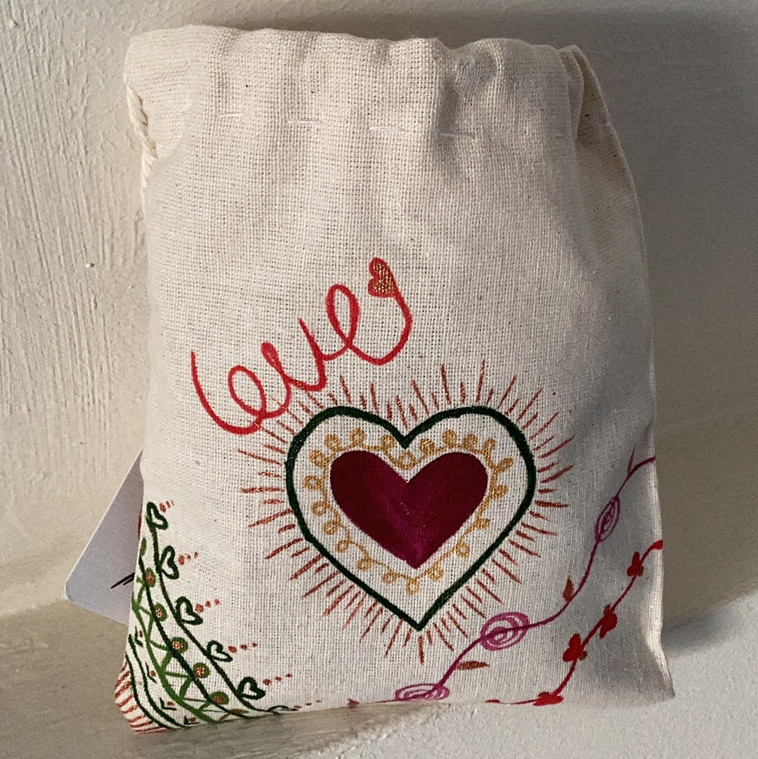 Passion tea in handmade bag